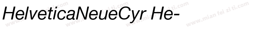 HelveticaNeueCyr He字体转换